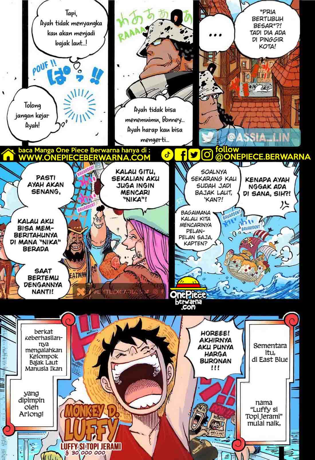 Baca manga komik One Piece Berwarna Bahasa Indonesia HD Chapter 1102